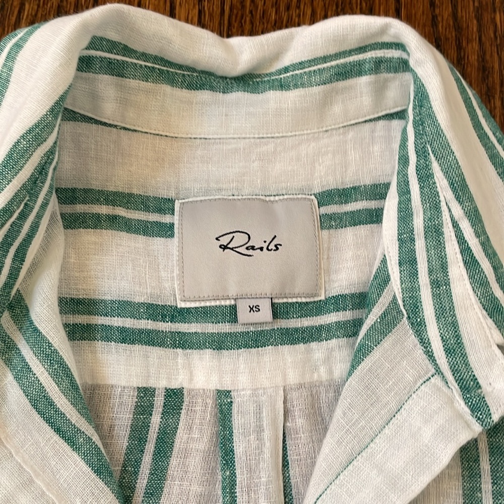 Rails Charli Striped Linen Blend Shirt - image 6
